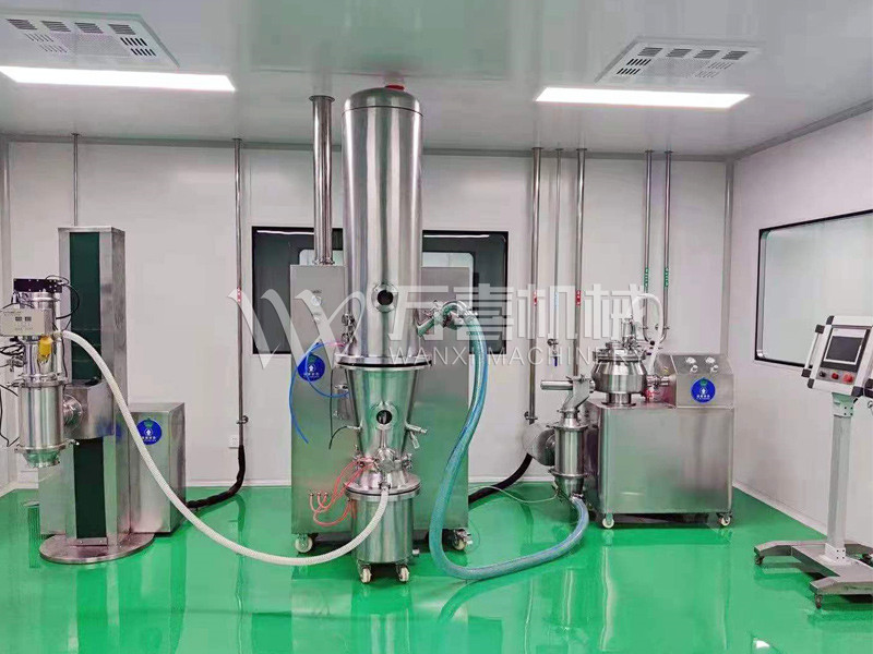 Automated production line machine for solid preparations